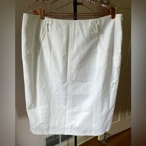 Lafayette 148 New York White Midi Skirt